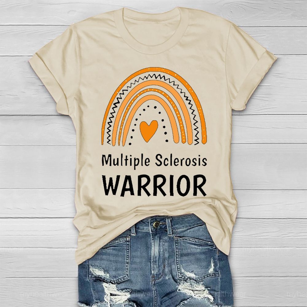 Multiple Sclerosis Warrior Rainbow Healthwear T-shirt