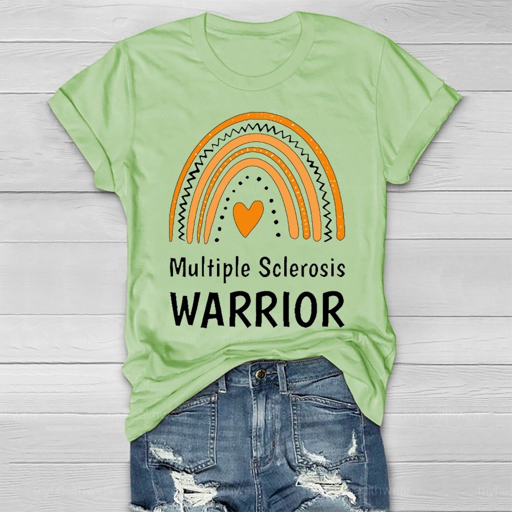 Multiple Sclerosis Warrior Rainbow Healthwear T-shirt