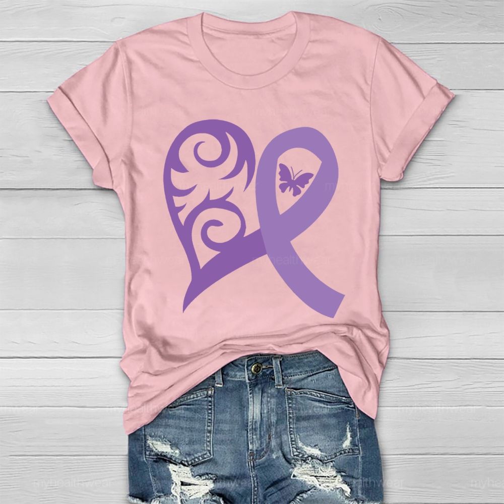 Purple Heart Ribbon Healthwear T-shirt