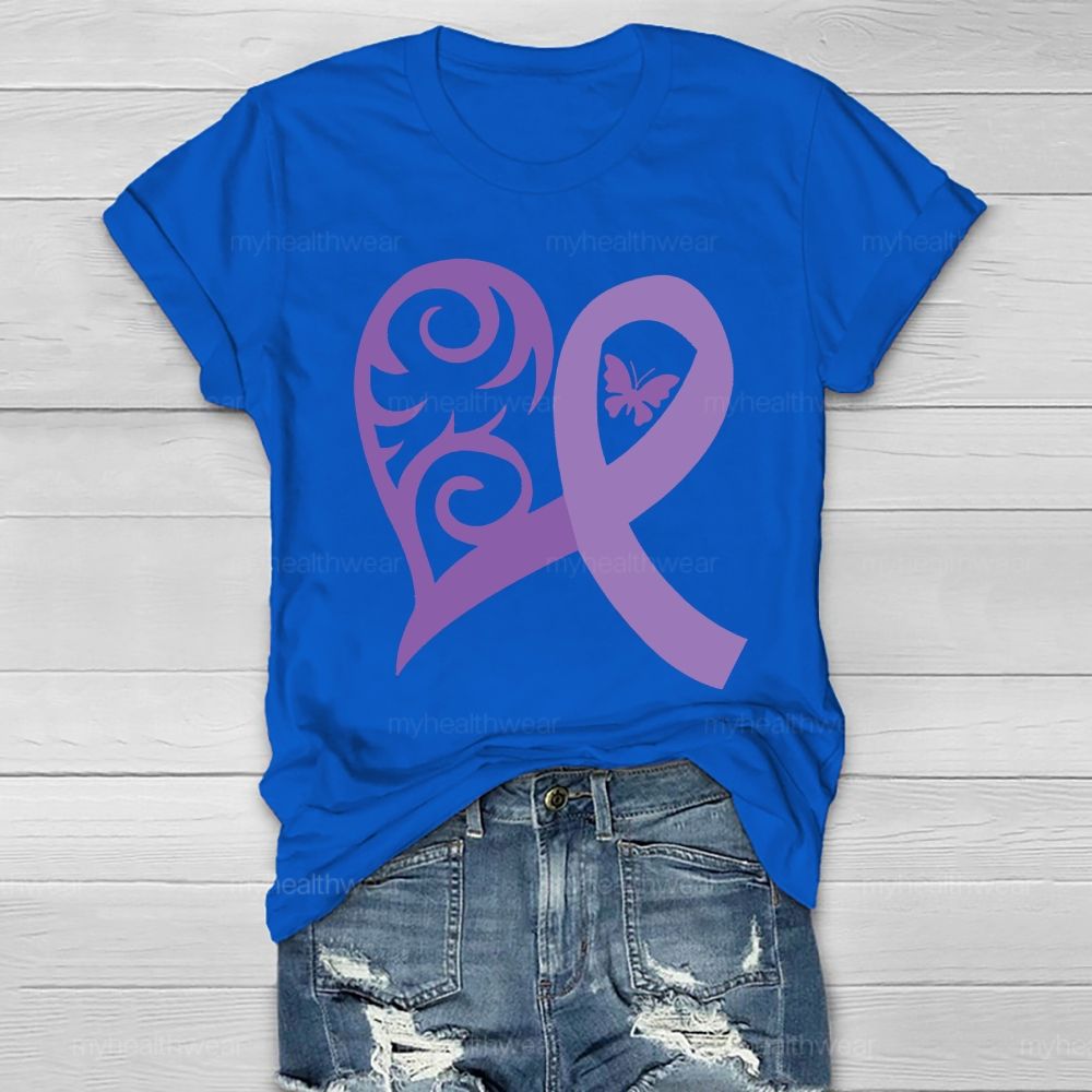 Purple Heart Ribbon Healthwear T-shirt