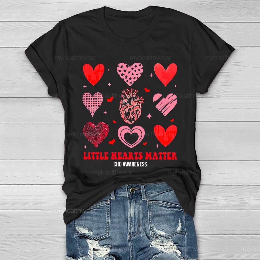 Little Hearts Matter CHD Awareness Healthwear T-shirt