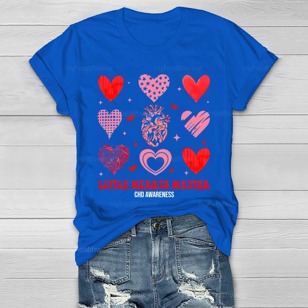 Little Hearts Matter CHD Awareness Healthwear T-shirt