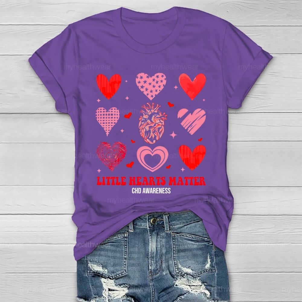 Little Hearts Matter CHD Awareness Healthwear T-shirt