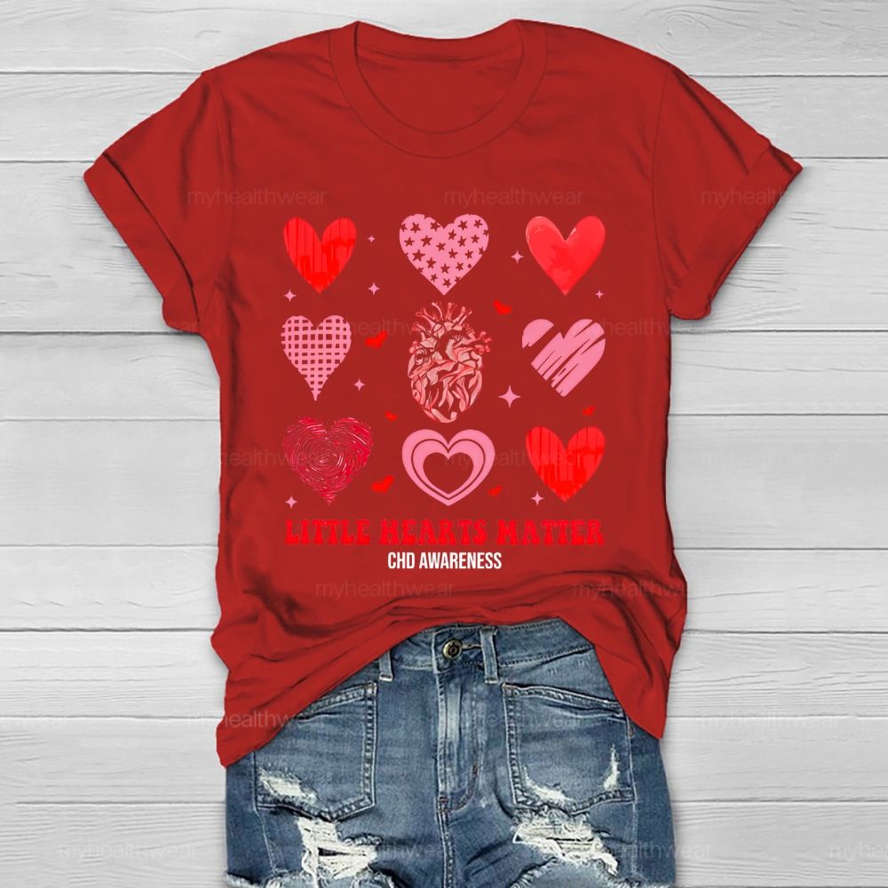 Little Hearts Matter CHD Awareness Healthwear T-shirt
