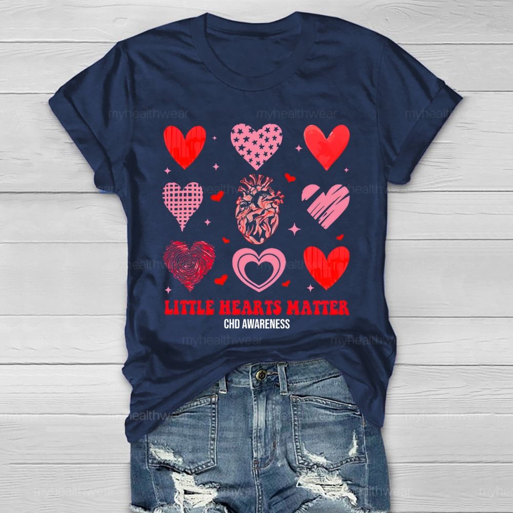 Little Hearts Matter CHD Awareness Healthwear T-shirt