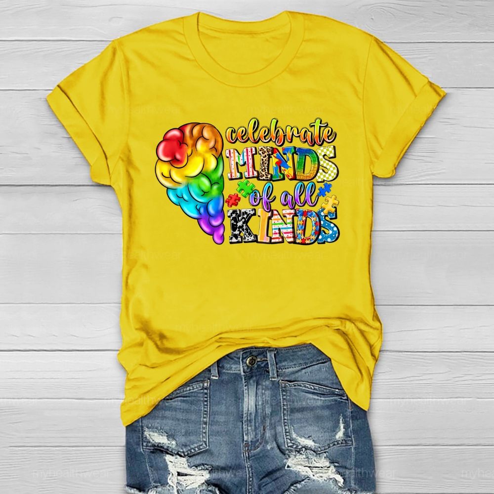 Celebrate Minds Of All Kinds  Healthwear T-shirt