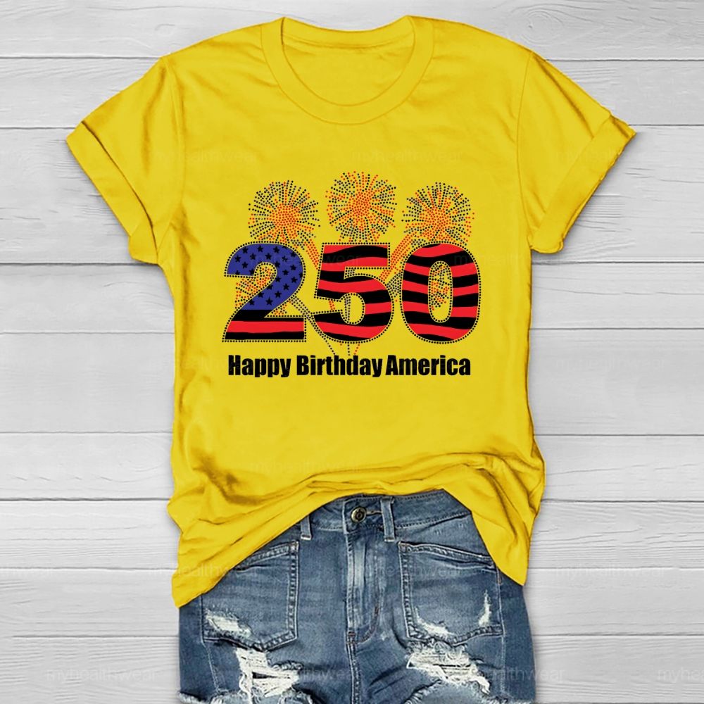 Happy 250th Birthday America Healthwear T-shirt