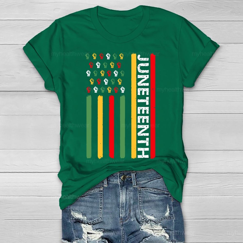 Juneteenth Flag Healthwear T-shirt