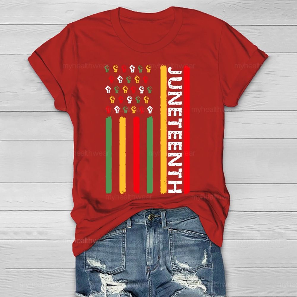 Juneteenth Flag Healthwear T-shirt