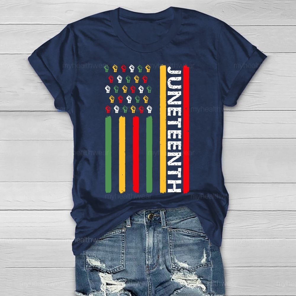 Juneteenth Flag Healthwear T-shirt