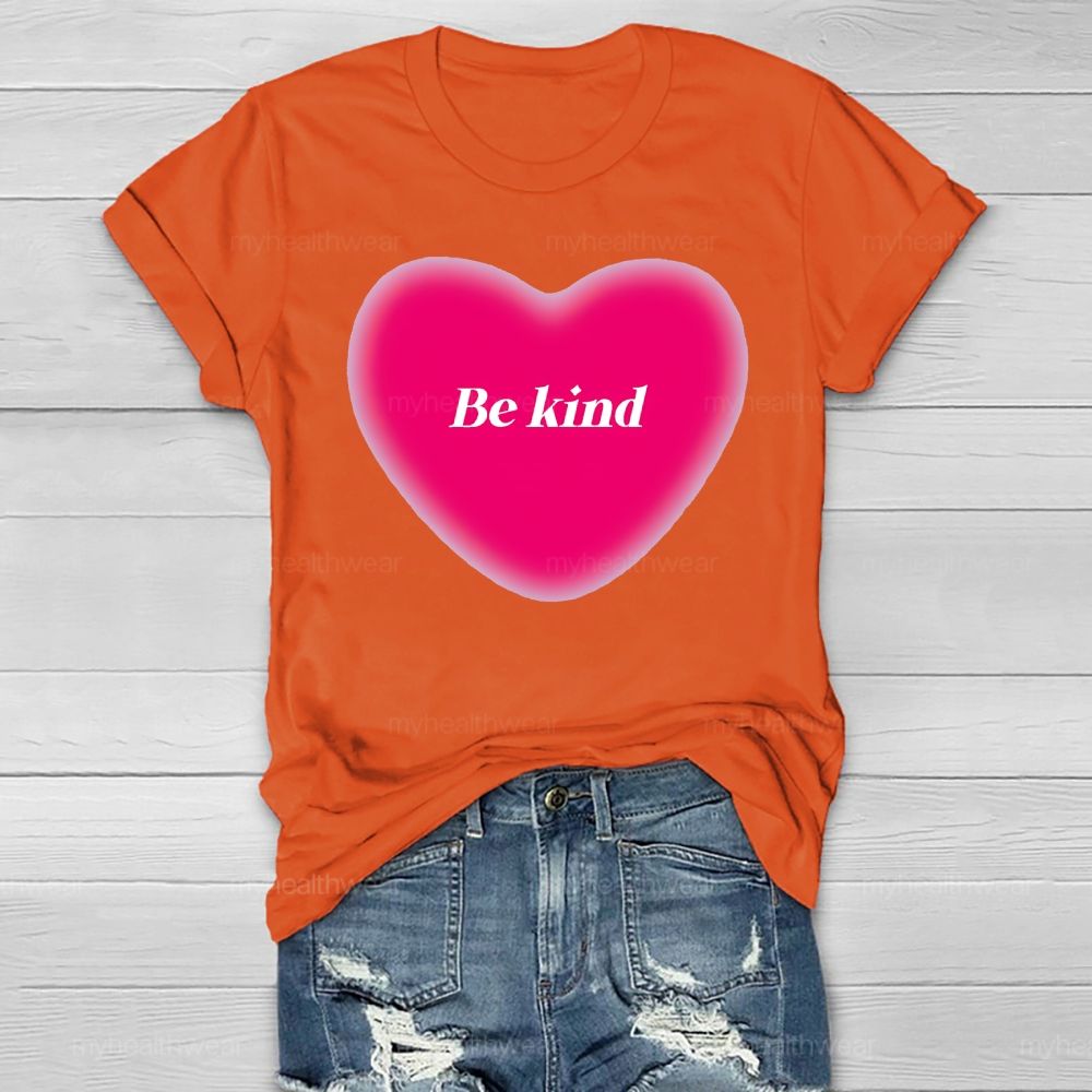 Be Kind Pink Heart Healthwear T-shirt