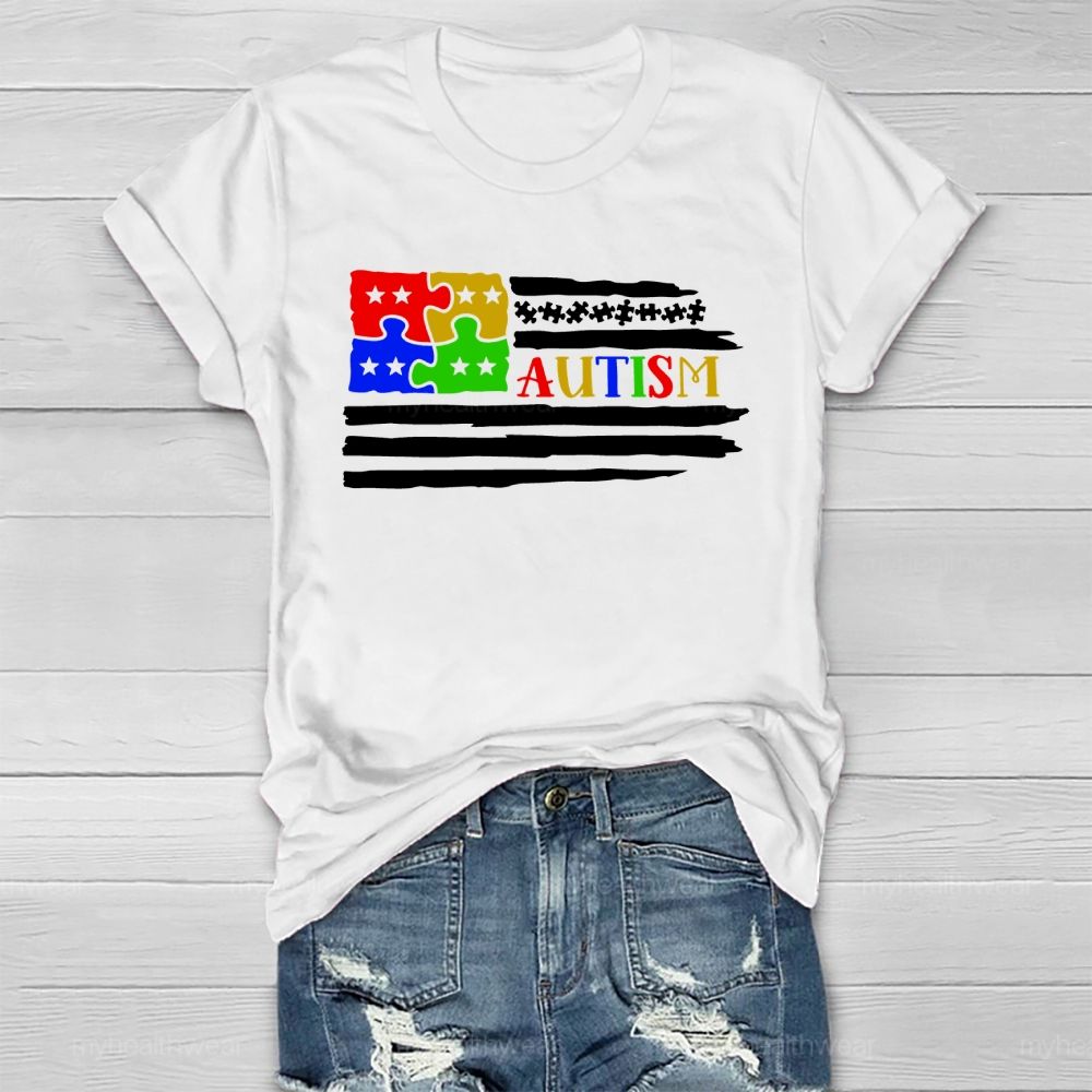 Autism Flag Healthwear T-shirt