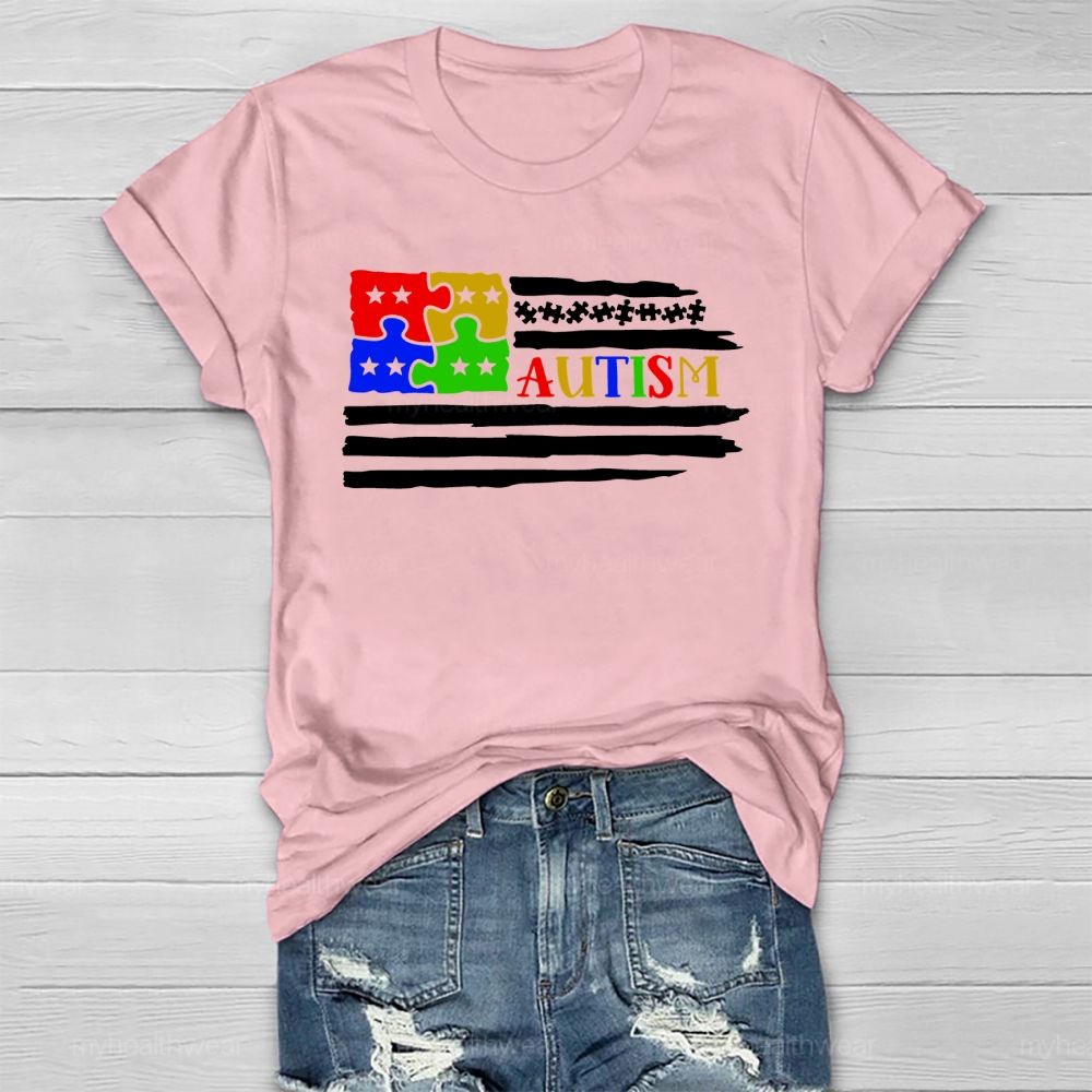 Autism Flag Healthwear T-shirt