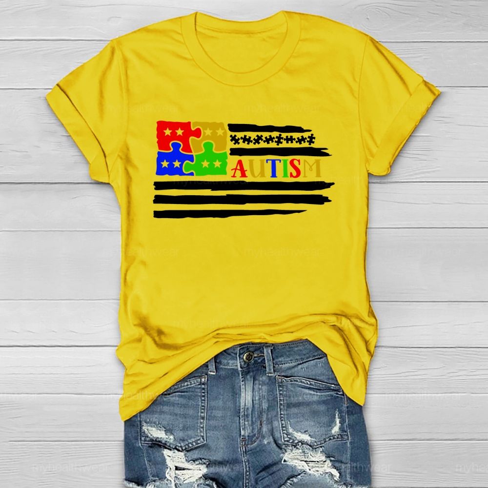 Autism Flag Healthwear T-shirt