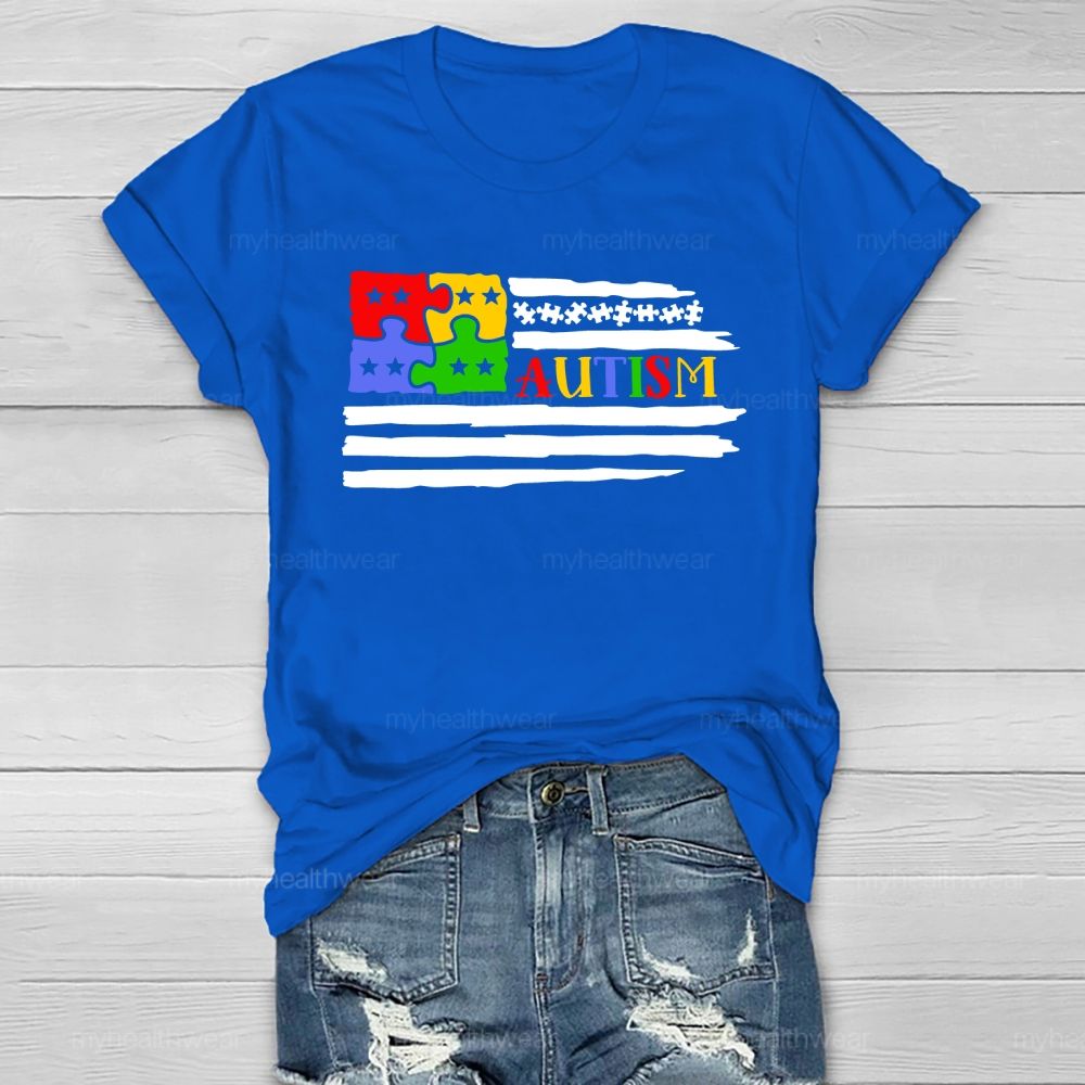 Autism Flag Healthwear T-shirt