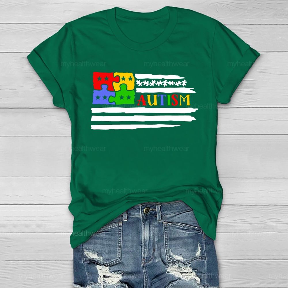 Autism Flag Healthwear T-shirt