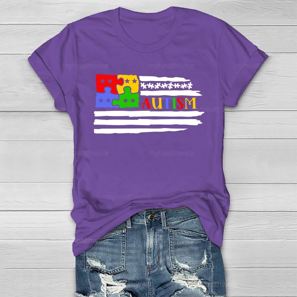 Autism Flag Healthwear T-shirt