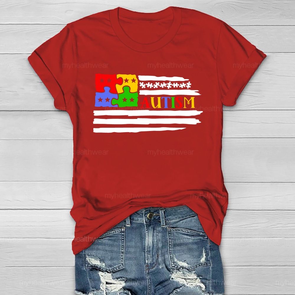 Autism Flag Healthwear T-shirt