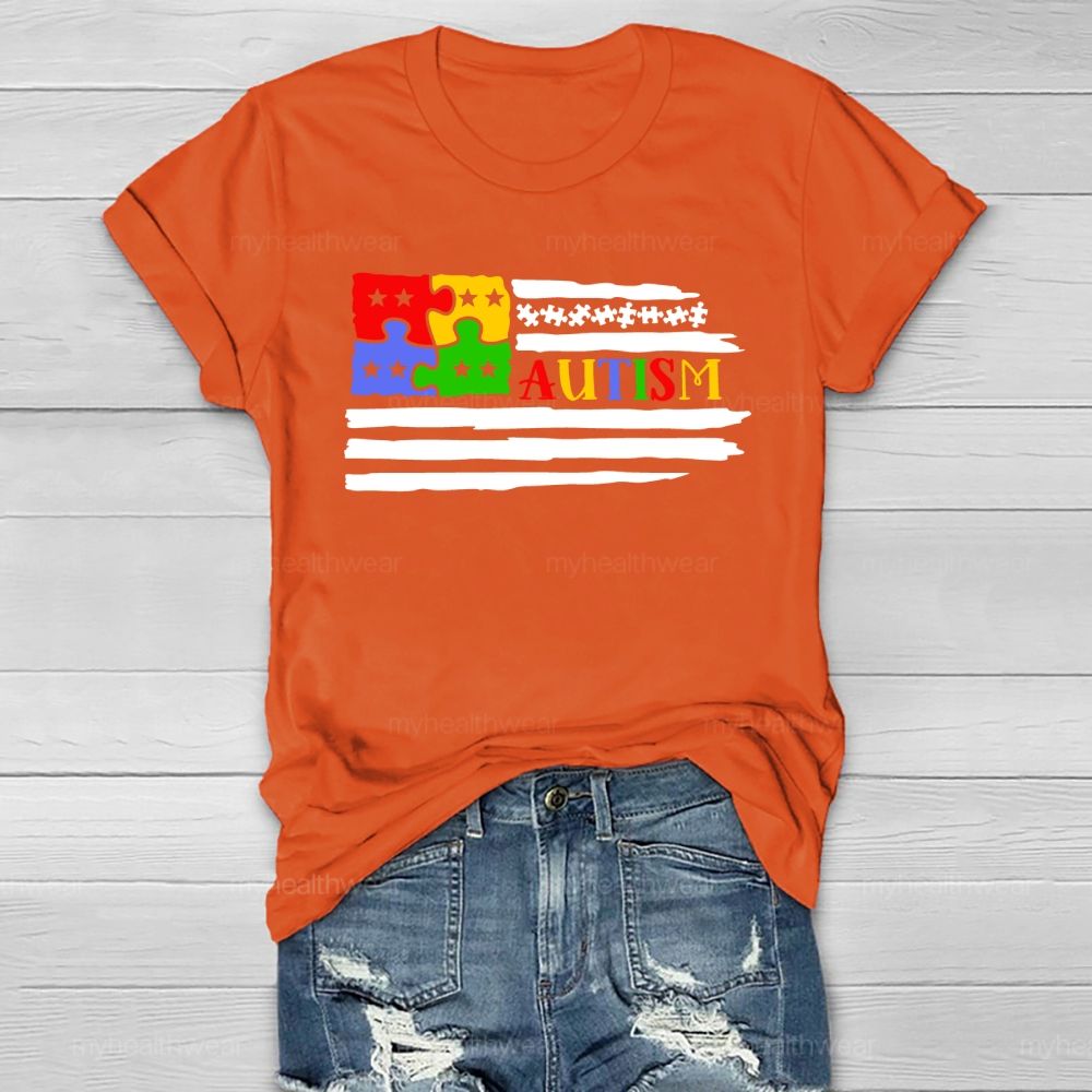 Autism Flag Healthwear T-shirt