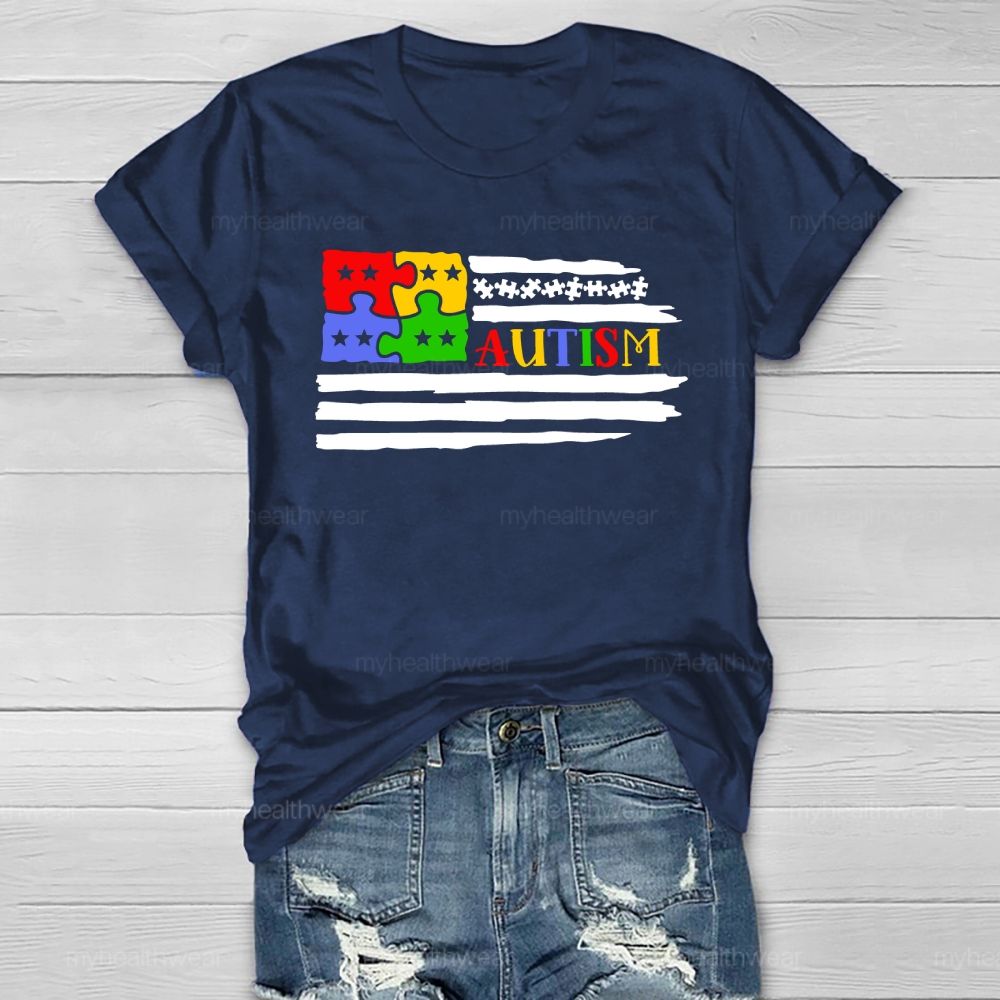 Autism Flag Healthwear T-shirt