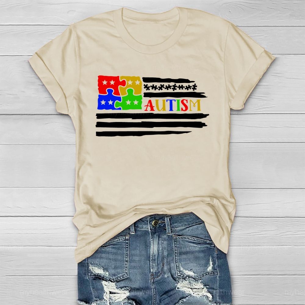 Autism Flag Healthwear T-shirt