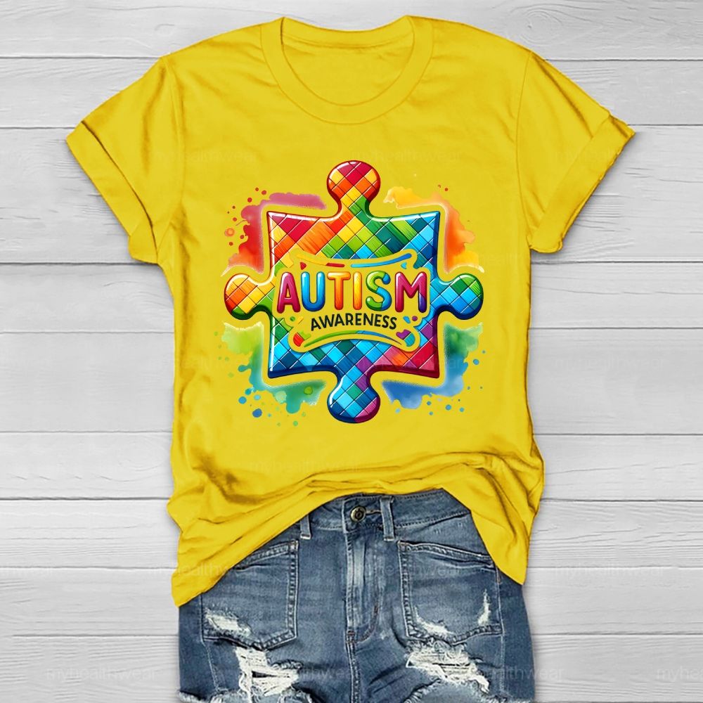 A Puzzle Piece Autism Awareness Healthwear T-shirt