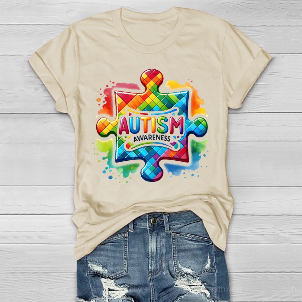 A Puzzle Piece Autism Awareness Healthwear T-shirt