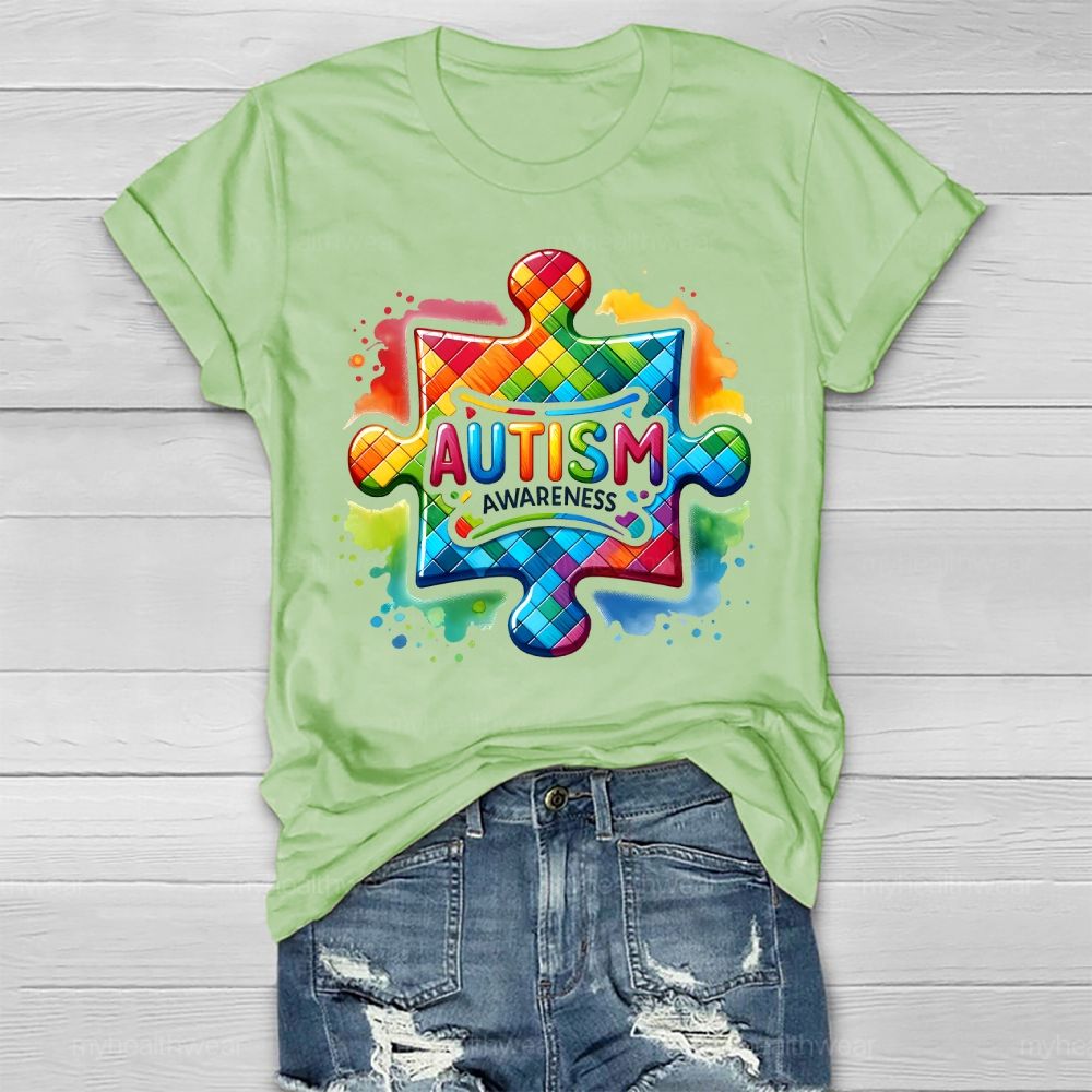 A Puzzle Piece Autism Awareness Healthwear T-shirt