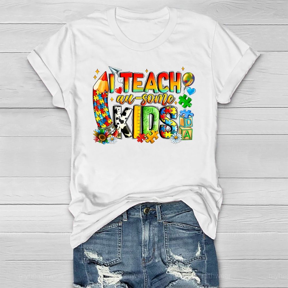 I Teach Awesome Kids Healthwear T-shirt