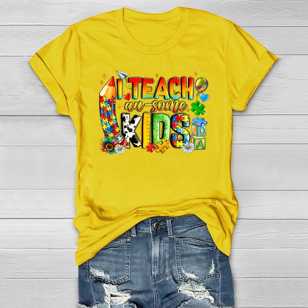 I Teach Awesome Kids Healthwear T-shirt