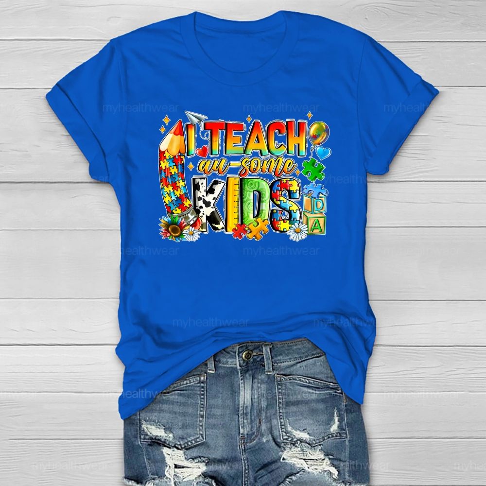 I Teach Awesome Kids Healthwear T-shirt