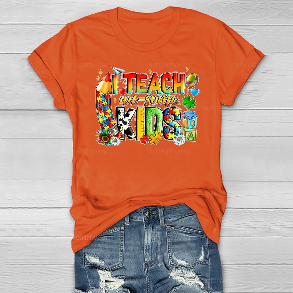 I Teach Awesome Kids Healthwear T-shirt