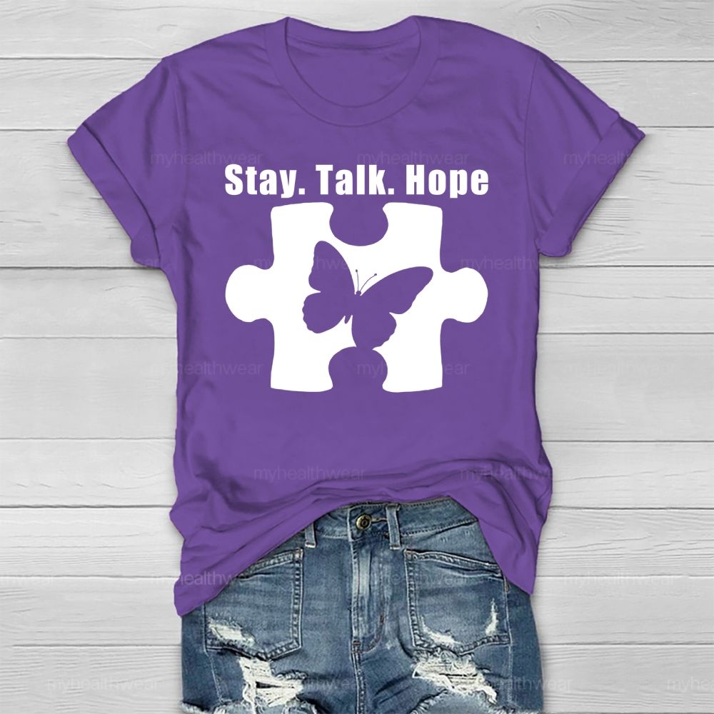 Stay Talk Hope  Healthwear T-shirt