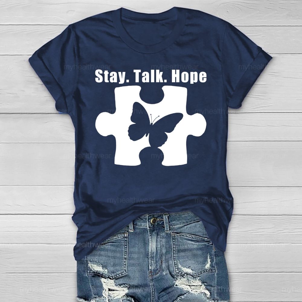 Stay Talk Hope  Healthwear T-shirt