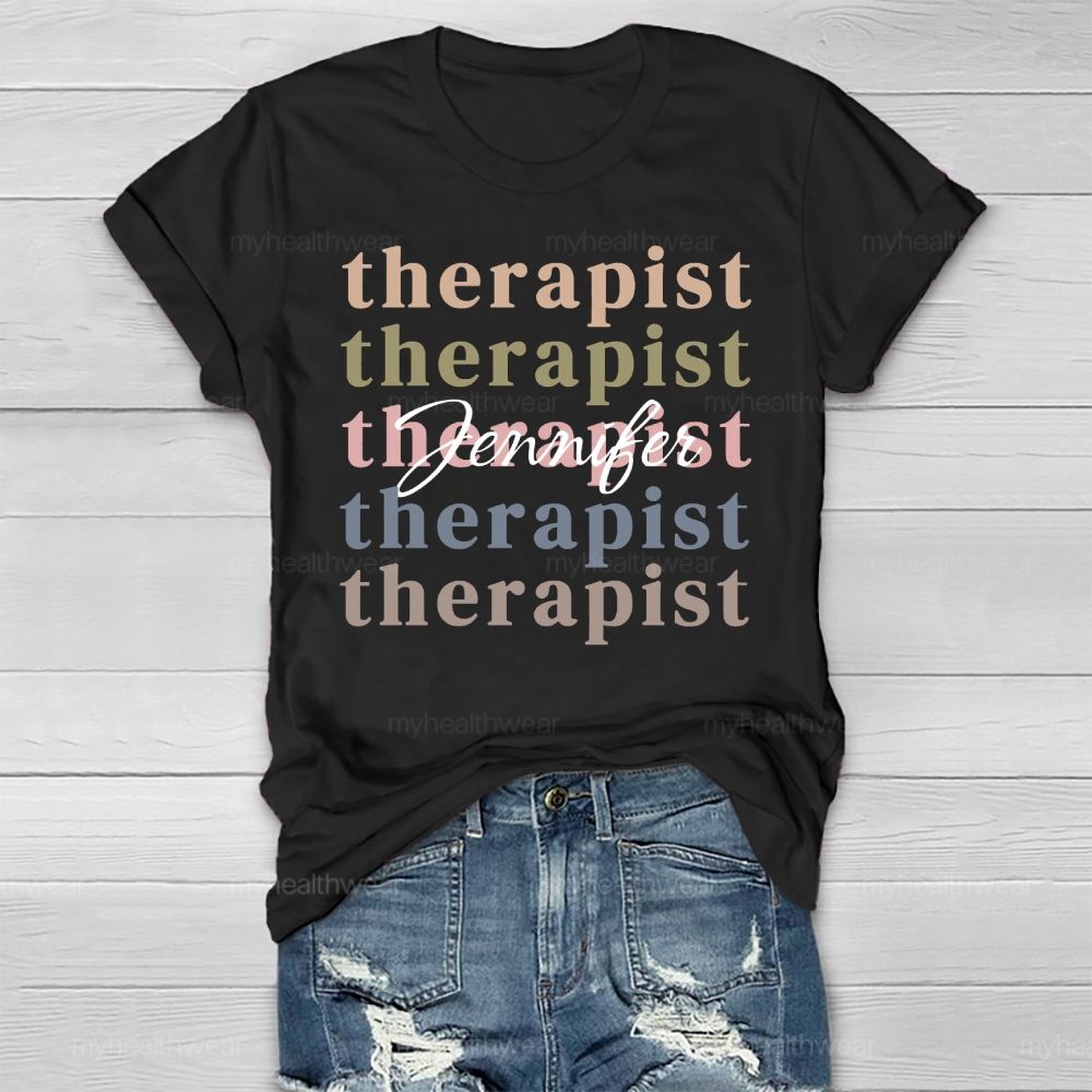 Personalized Name  Therapist  Healthwear T-shirt