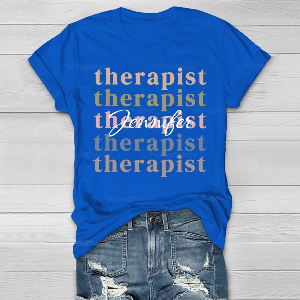 Personalized Name  Therapist  Healthwear T-shirt