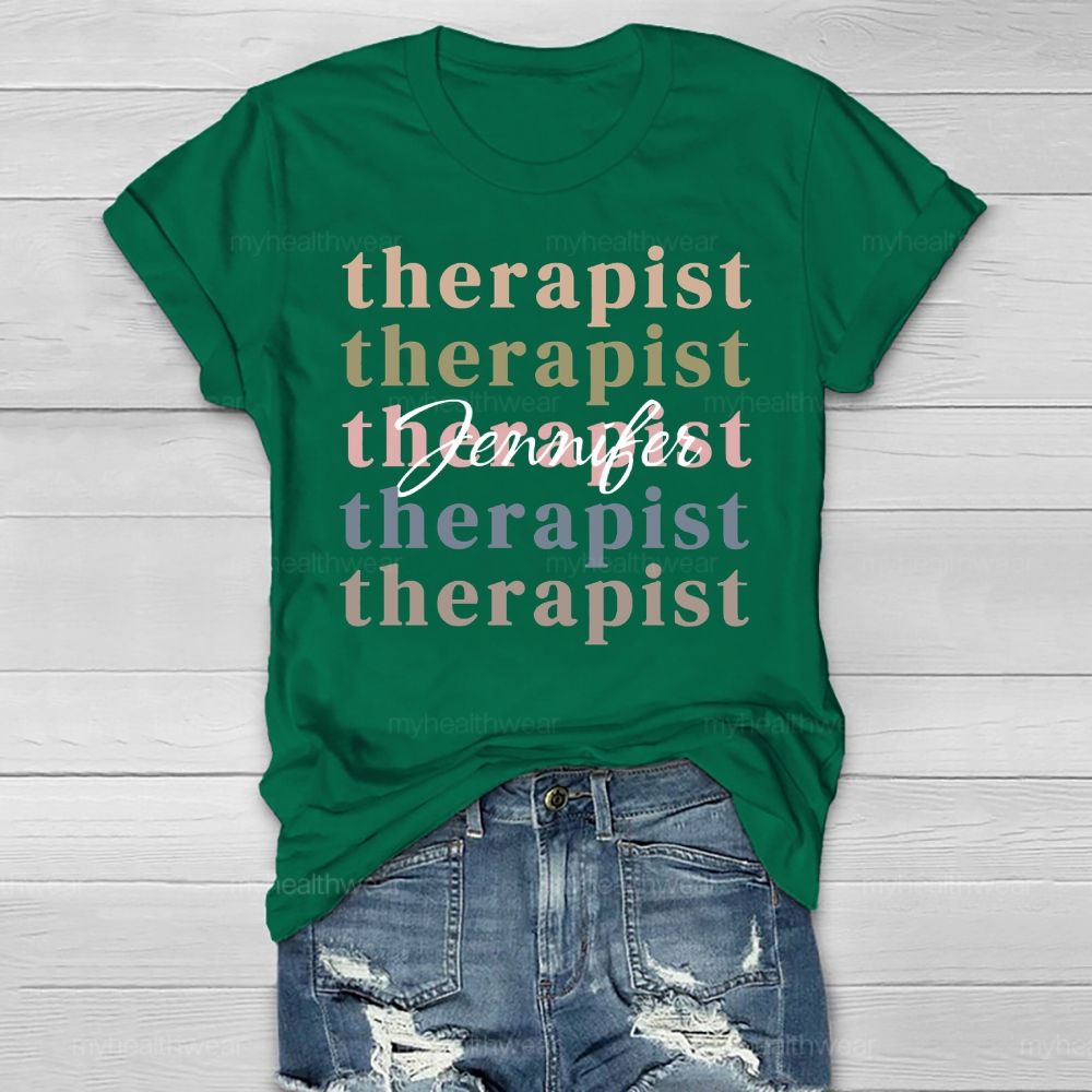 Personalized Name  Therapist  Healthwear T-shirt