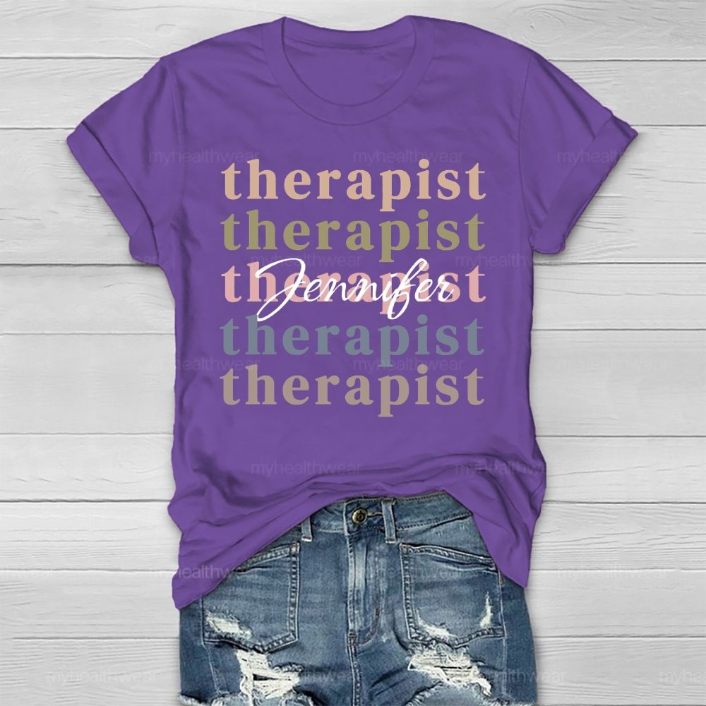 Personalized Name  Therapist  Healthwear T-shirt