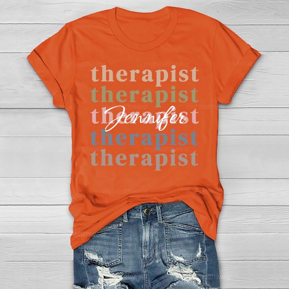 Personalized Name  Therapist  Healthwear T-shirt