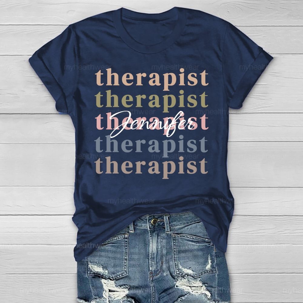 Personalized Name  Therapist  Healthwear T-shirt