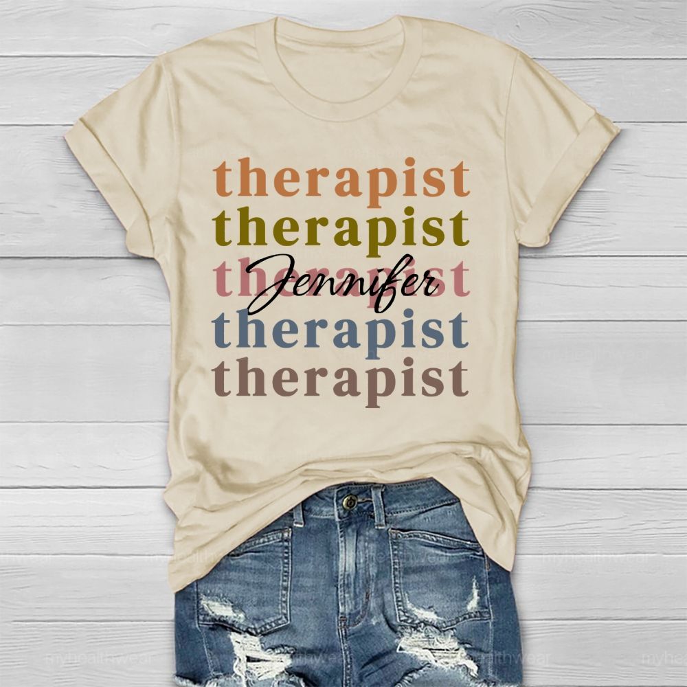 Personalized Name  Therapist  Healthwear T-shirt