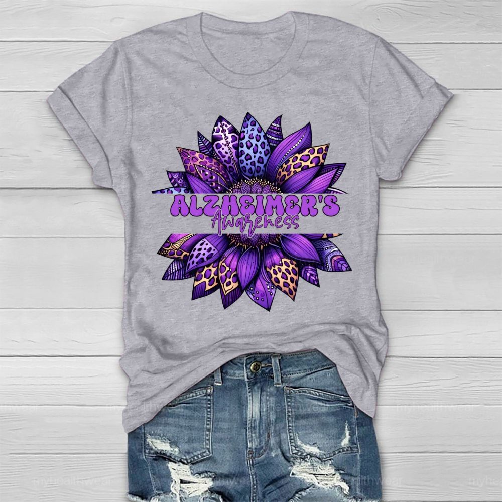 Alzheimer's Awareness Sunflower Healthwear T-shirt