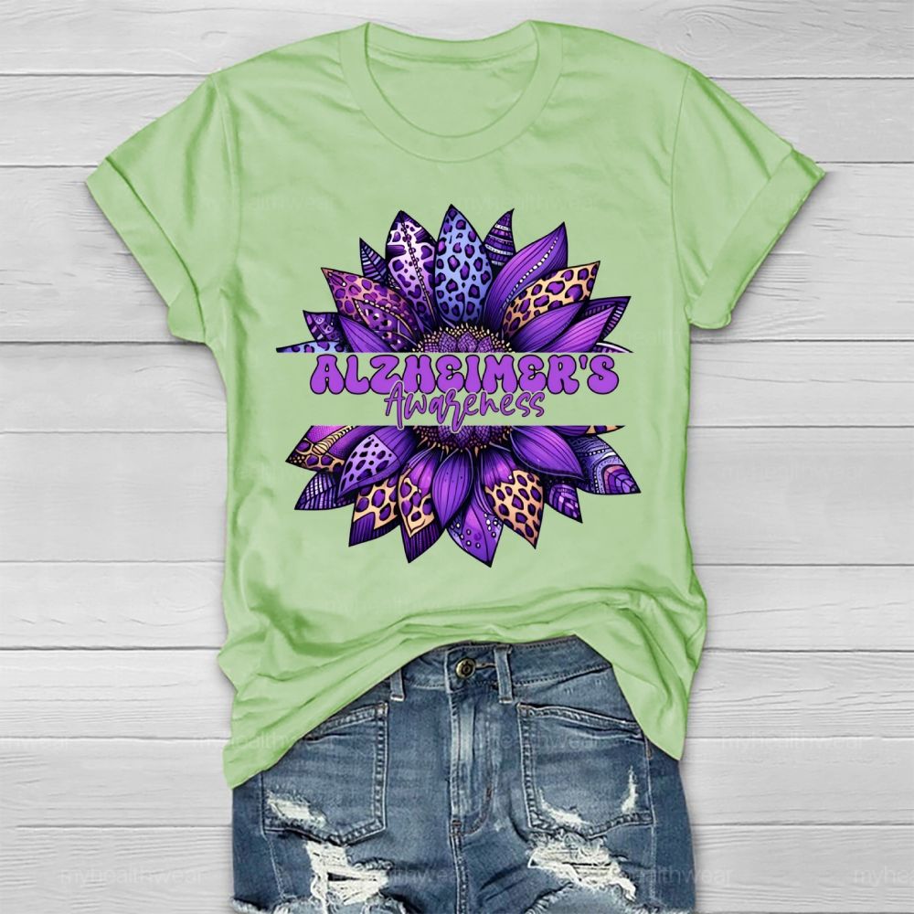 Alzheimer's Awareness Sunflower Healthwear T-shirt