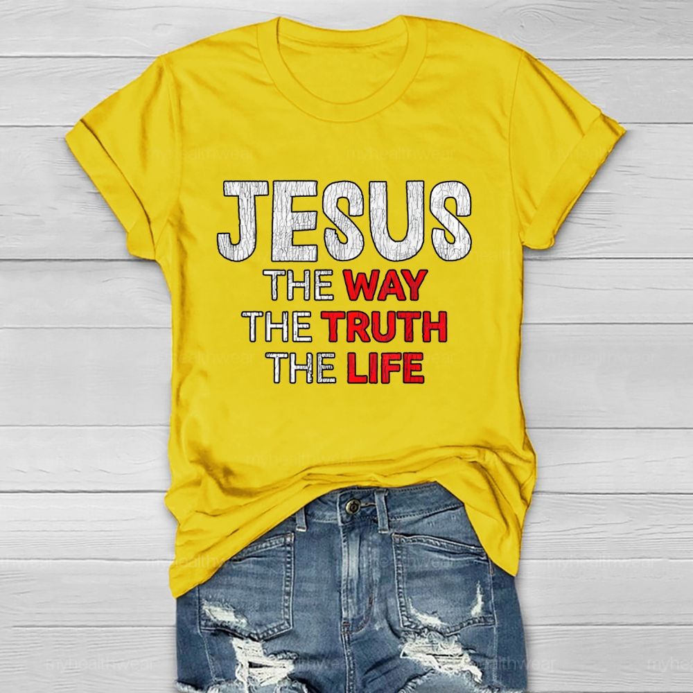 Jesus The Way The Truth The Life Letters Healthwear T-shirt