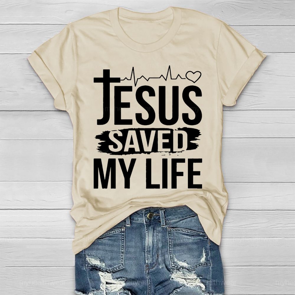 Jesus Saved My Life Healthwear T-shirt