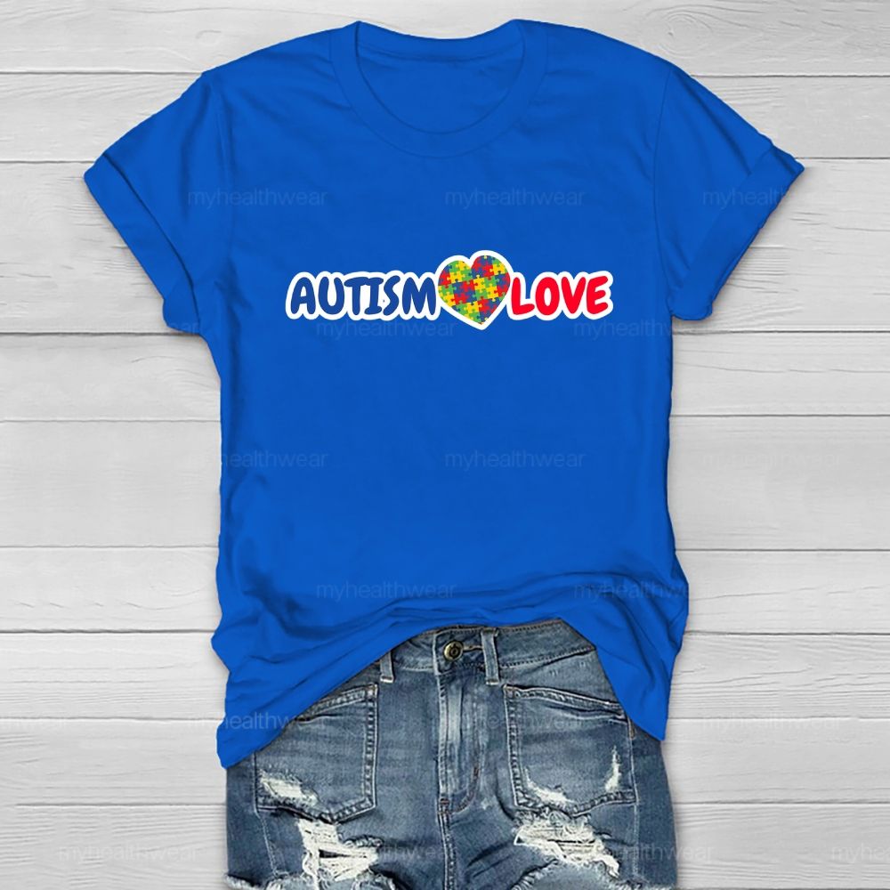 Autism Heart Puzzle Love Healthwear T-shirt