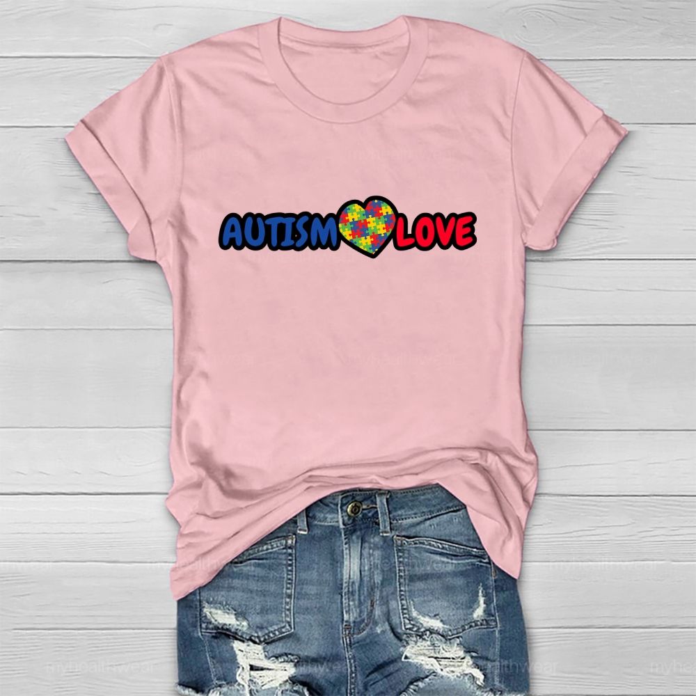 Autism Heart Puzzle Love Healthwear T-shirt