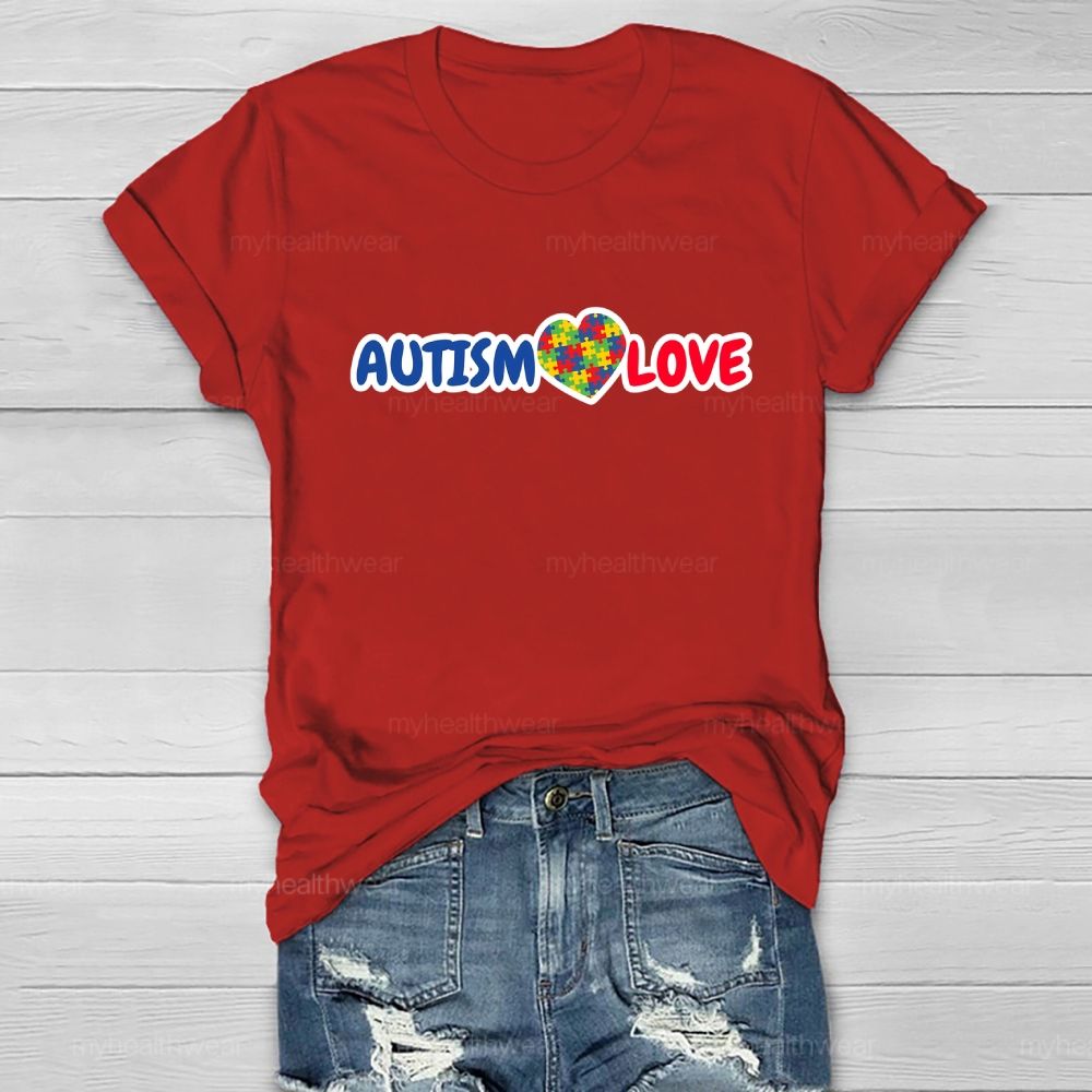Autism Heart Puzzle Love Healthwear T-shirt