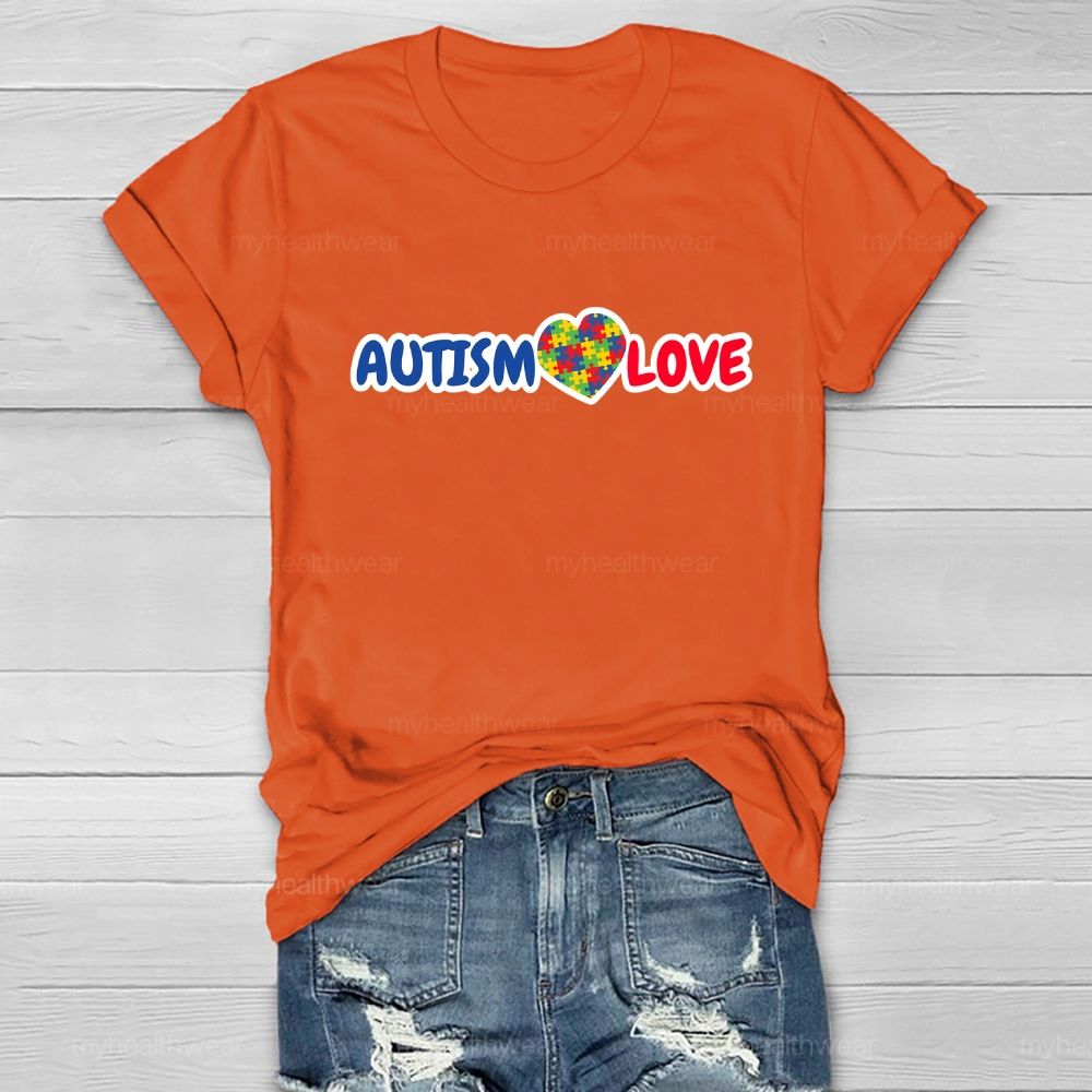 Autism Heart Puzzle Love Healthwear T-shirt