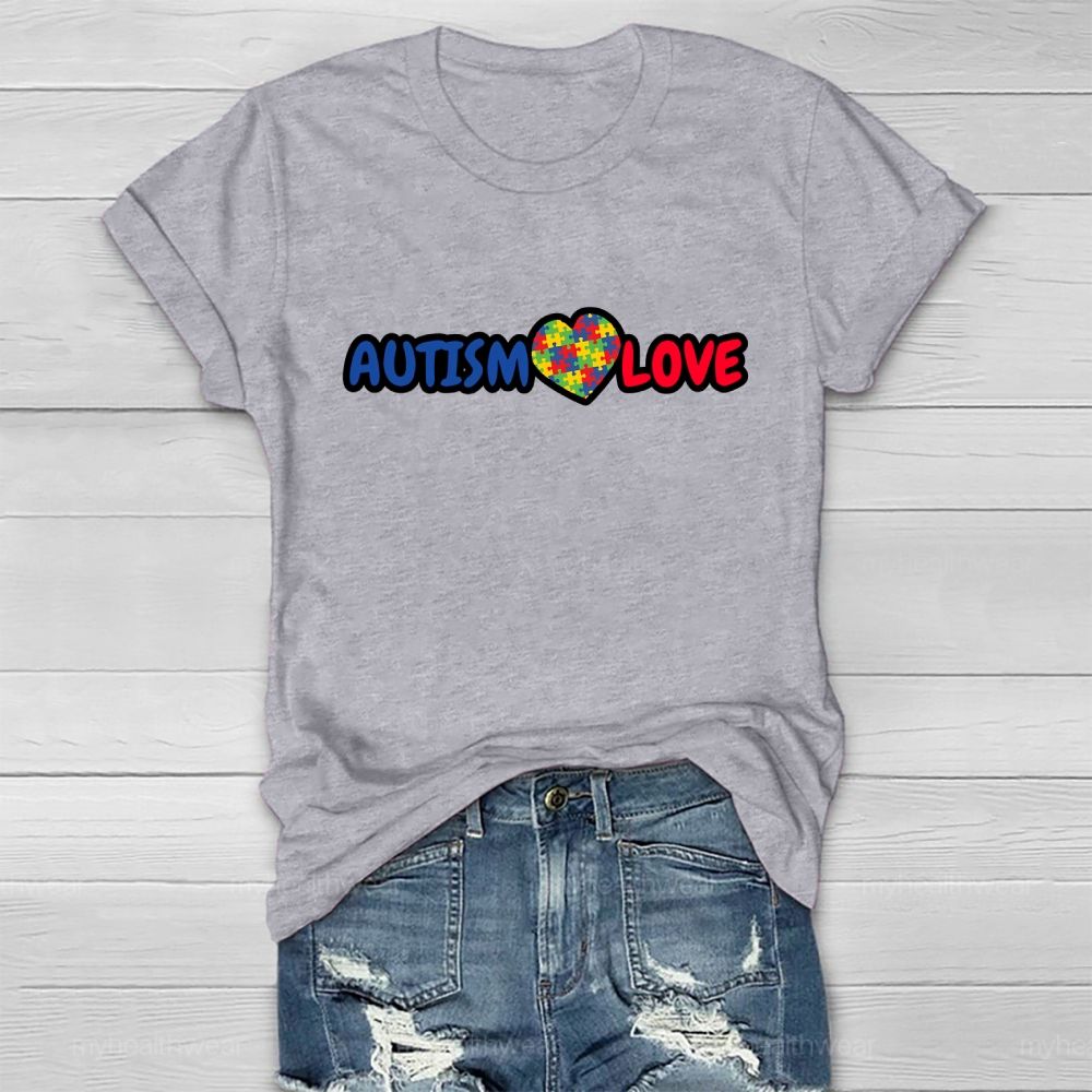 Autism Heart Puzzle Love Healthwear T-shirt
